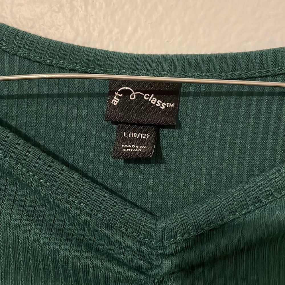 Art Class Green Long Sleeved Dress Sz L (10/12) - Picture 4 of 4